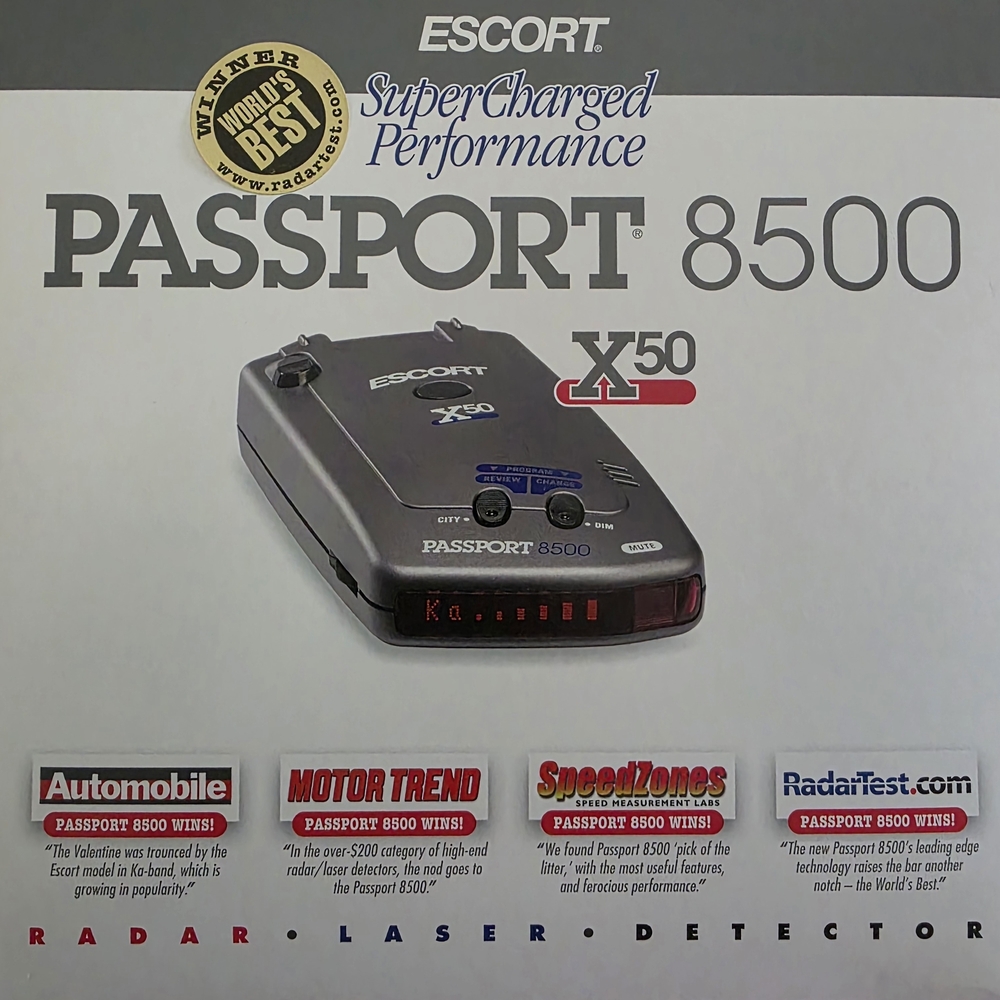 Passport 8500 X50 Radar Detector - Black